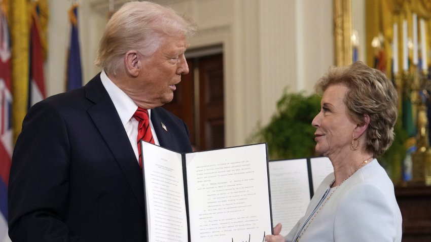 Donald Trump and Linda McMahon